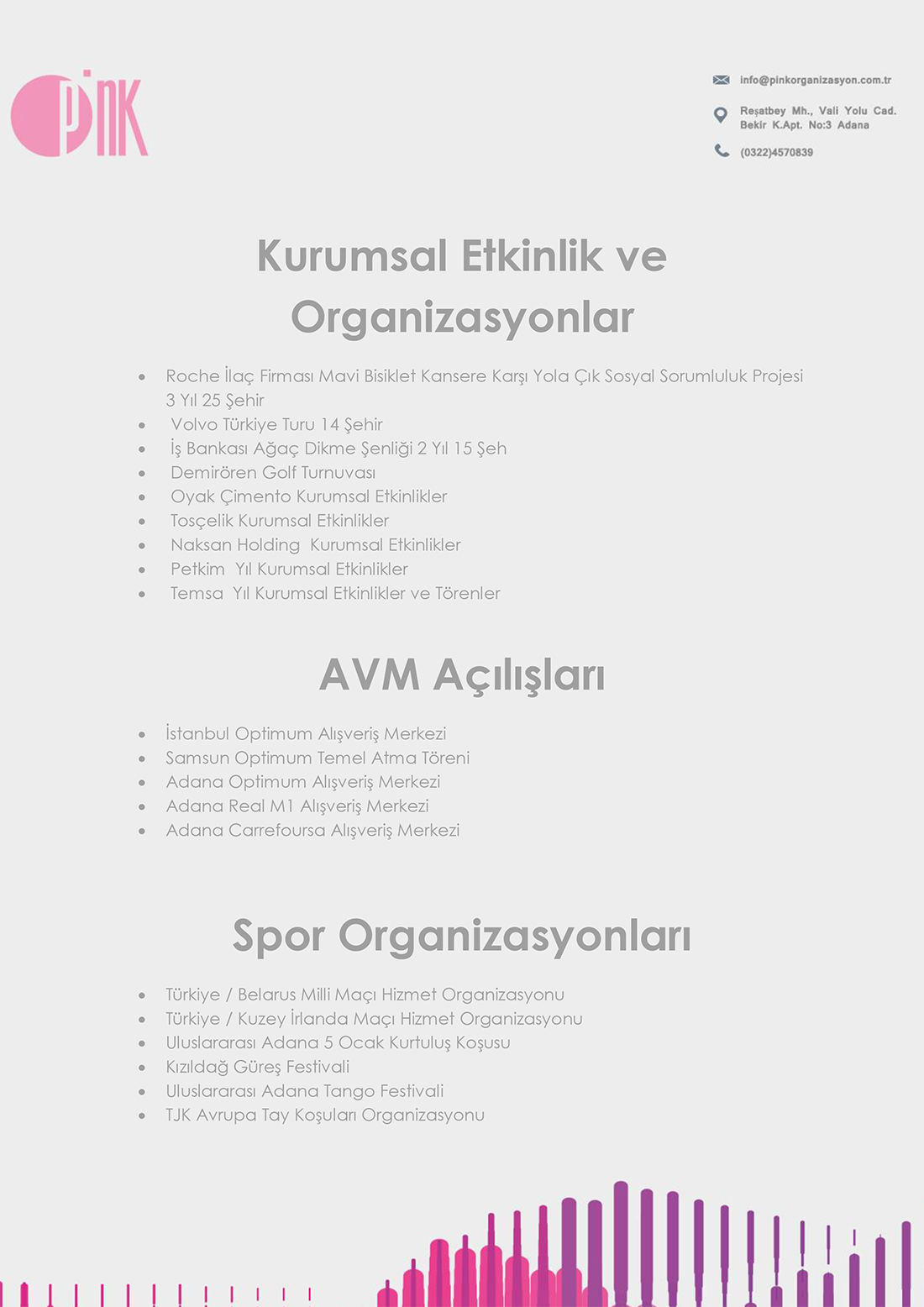 pink organizasyon referansları