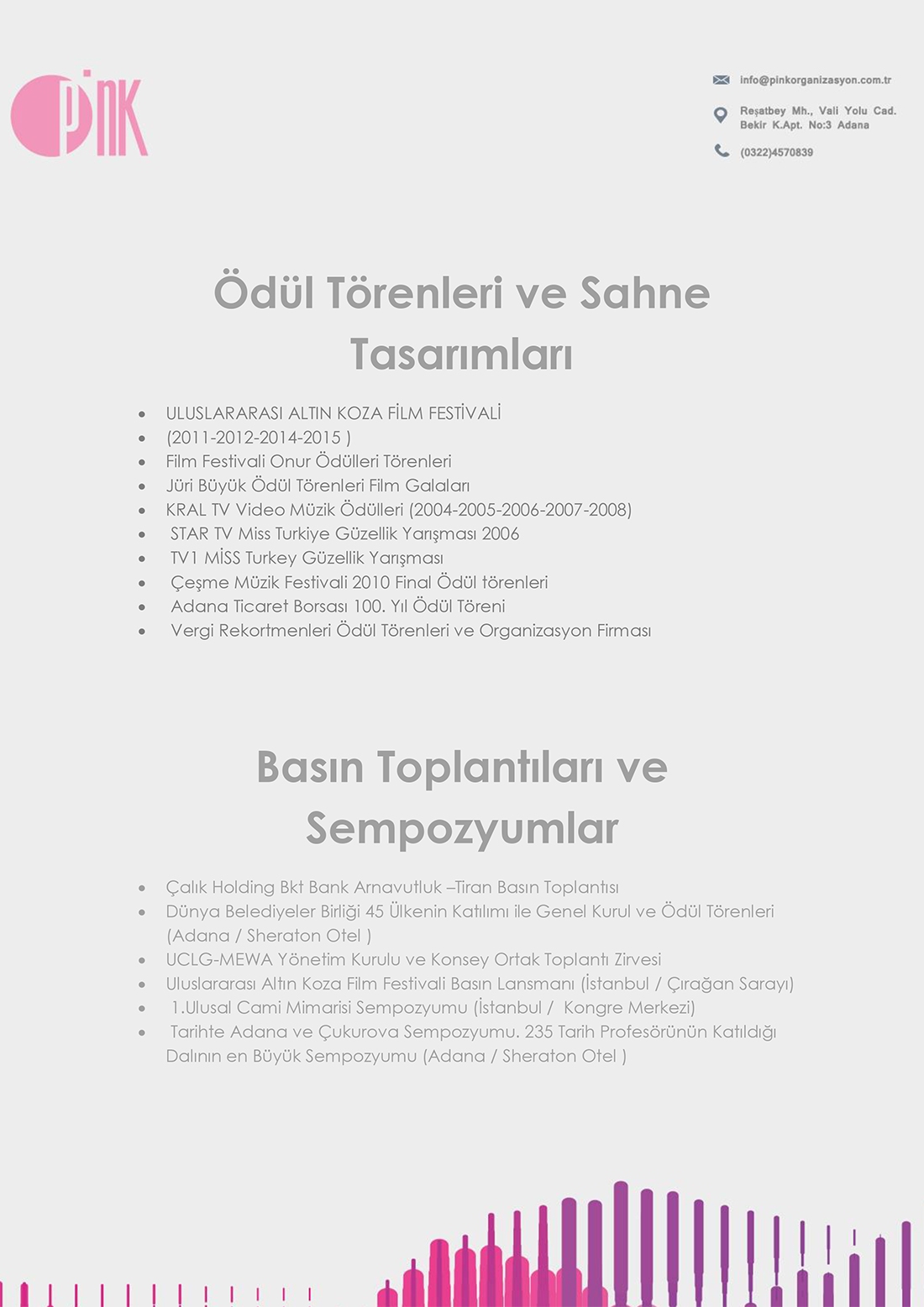 pink organizasyon referansları